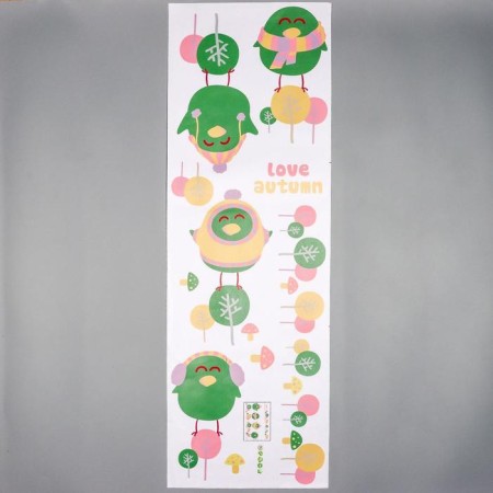 Sticker Plastic Interior color "Birds in the autumn forest" 30x90 cm-1