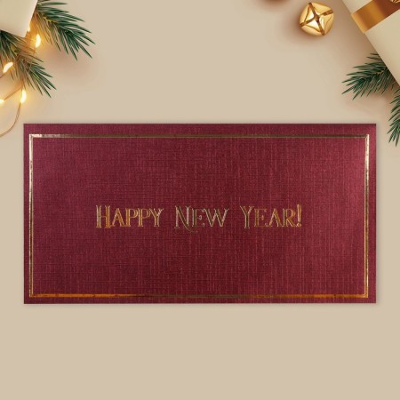 A set of gift envelopes "Happy New Year", 10 pieces, embossing, 22 x 11 cm, New Year-8