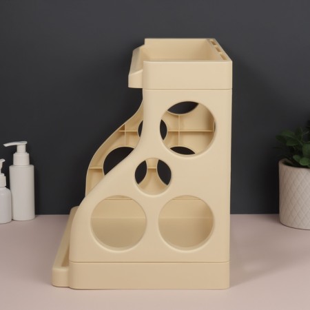 Organizer for storage, 2 sections, 39 × 24.5 × 30.5 cm, beige color-3