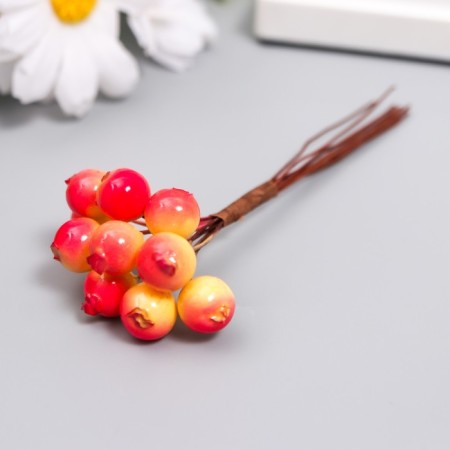 Decor for creativity "Yellow-pink berries" 1 bouquet = 10 berries d = 1 cm 10 cm-1