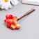 Decor for creativity "Yellow-pink berries" 1 bouquet = 10 berries d = 1 cm 10 cm