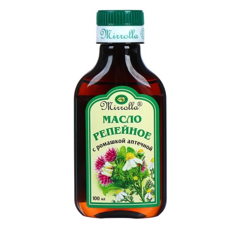 Burdock oil Mirrolla with chamomile pharmacy, 100 ml