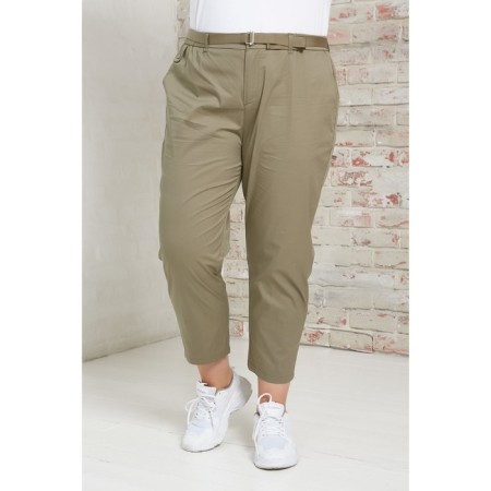 Female trousers, size 66, khaki color-2