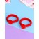 Hair gum "Pupsenok", set 2 pcs., Strawberry, 3.5 cm, red