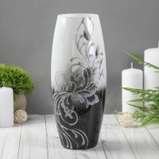Black and white mood vase 7.5x11x26 cm