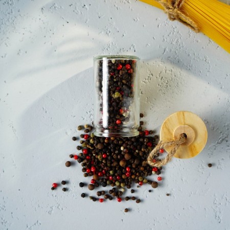 Glass jar for spices with a bamboo cover "Eco", 80 ml, 4 × 8 cm-4