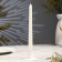 Antique candle, 2.3x 25 cm, varnished, white metallic