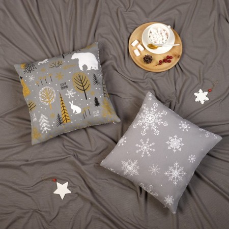 New Year. Decorative pillowcase "Ethel" Let it Snow 40x40 cm, 100% cotton-2