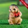 Garden figure "Hedgehog with cherries" 13cm