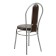 The chair "Elegy is soft", silver metallic/chocolate reptile