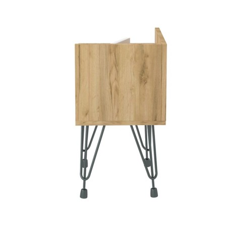 Bedside table Liverpool 35x35x48 cm, oak craf gold, black-6