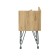 Bedside table Liverpool 35x35x48 cm, oak craf gold, black