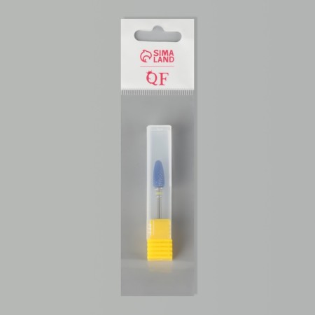 Ceramic milling cutter for “corn manicure”, super fine cut, 6 × 15 mm, in a plastic case, blue color-5