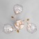 Stela chandelier 3x40W E14 gold 44x4x21cm
