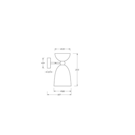 Bra Maytoni Mod113WL-01W, 1HE14, 40W, 13.5x18.5x25.5 cm, white color-2