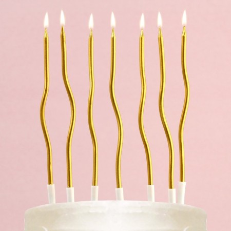 Candles for the cake "For your holiday", gold, 10 pcs.-5