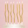 Candles for the cake "For your holiday", gold, 10 pcs.