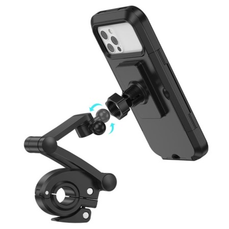 Holder for the bicycle Hoco CA101, waterproof, for 4.5-7 inches, black-2