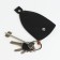 Key, length 11.5 cm, ring, black color