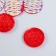 Decor for creativity Plastic "Rain" Holography Red set 6 pcs 2.5x2.5 cm