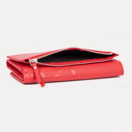 Women's wallet on magnets, red color-2