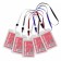 Badge vertical 54 x 85 mm, erichkrause slider, transparent case, textile tape, mix color