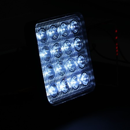LED LED C2R, 10-30 V, 1400 lm, 6000/8000k, white light, 108x108x20 mm, 2 modes, blue strobe-1