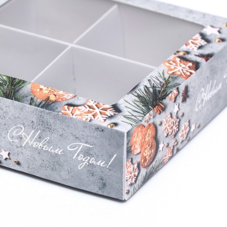 Box for sweets 4 pcs, 12.6 x 12.6 x 3.5 "spicy"-7