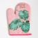 Kitchen set 2 objects of the “tropical” color color pink pink 17x17 cm, mittens 25x16 cm, 100% p/e