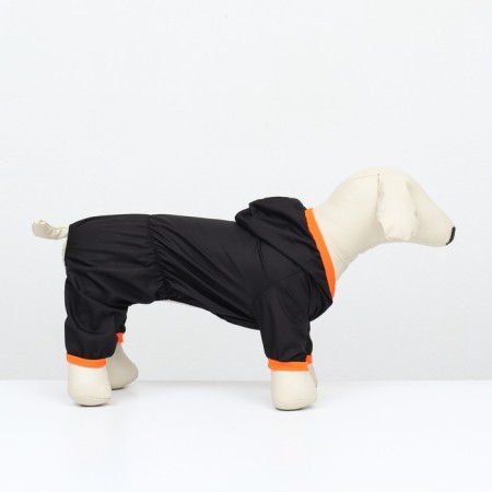Overalls for animals, without lining, size XL, black-orange-1