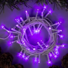 Garland “thread” 5 m, IP20, white thread, 50 LED, purple glow, 8 modes, 220 V