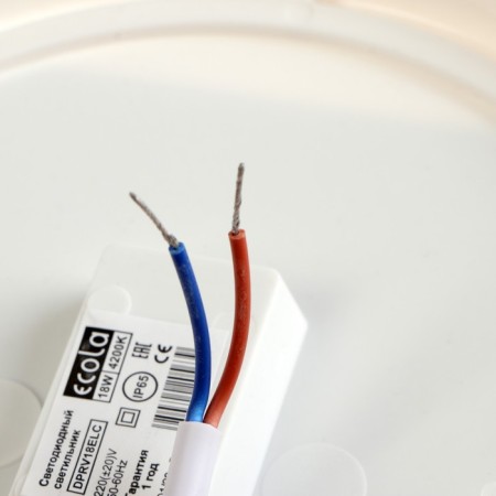 LED LED ECOLA, 18W, 4200K, 220V, IP65, 150x38mm, round, invoice, white-5