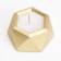 Candle "Hexagon. Marble" in the candlestick of gypsum is small, 7x3.5cm, gold