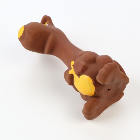 BOOSHING FREE for dogs from latex "Bobik", 11 cm, brown-4