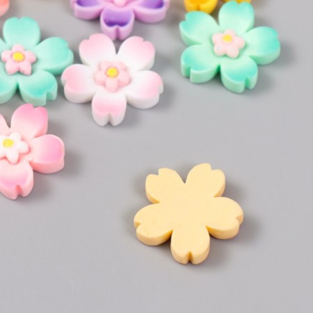 Decor for creativity plastic "forget -me -nots" matte mix 2.3x2.3 cm-2
