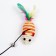 Teaser with mouse (7 cm) on a wooden stick, 40 cm, orange/white