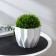 Kashpo for flowers "Geometry", 800 ml, d = 13 cm, h = 16 cm, white color