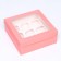 Packaging for 9 cupcakes with a window, pink, 25 x 25 x 10 cm