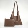 Women's bag on the magnet Textura, medium size, cosmetic bag, brown color