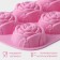 Baking uniform “Rose”, silicone, 25.5 × 17.5 cm, 6 cells, pink color
