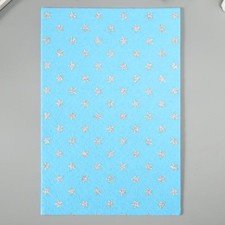 A set of decorative felt with a glitter of "Star" (8 sheets), 20x30 cm, 1.4 mm-1
