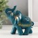 Souvenir Polystone "Blue Elephant with a Golden Pattern on the Popon" MIX 11x11.5x6 cm