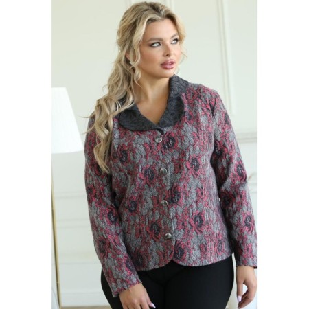 Female jacket, size 52, gray color-9