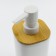 Joy Home liquid soap dispenser, plastic, white with bamboo