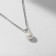 Piece "Pearl Bead" White color in silver, 42 cm