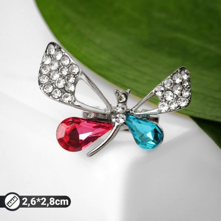 Brooch "Extra -shaped butterfly", colored in silver