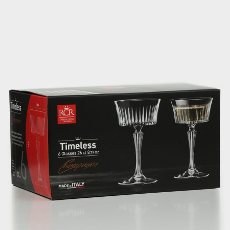 A set of champagne RCR Timeless, 260 ml, crystal glass, 6 pcs-7