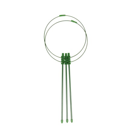 Кустодержатель, d = 18 см, h = 30 см, 2 кольца, металл, зелёный, Greengo-4