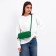 Bag Cross-Bodi with a zipper, green color