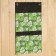 Vertical suspension organizer on eyelets 3 compartments, print green leaves, 30x50 cm, in